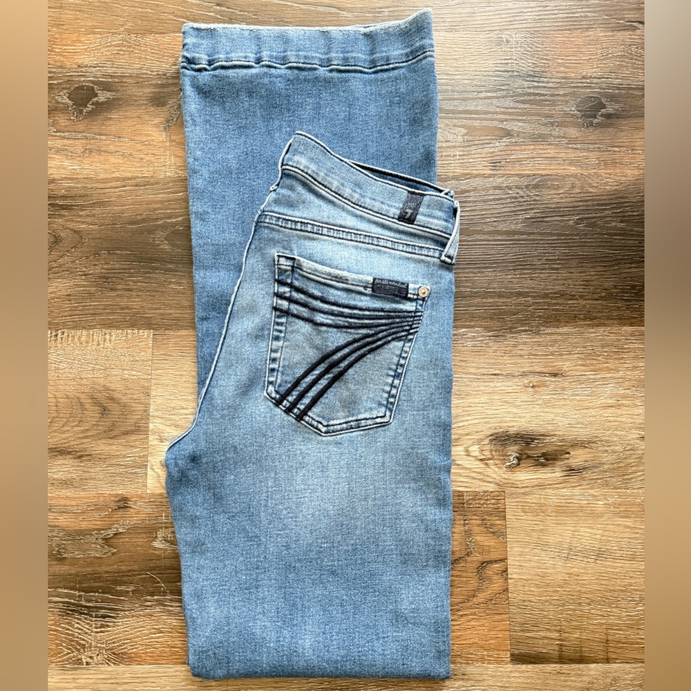 7 For All Mankind Blue Flare & Wide Leg Jeans